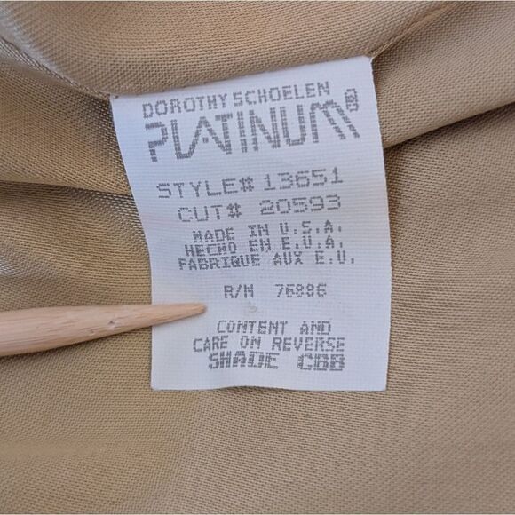 VTG Platinum Dorothy Schoelen Maximalist Metallic Gold Power Suit Blazer S - Picture 10 of 11